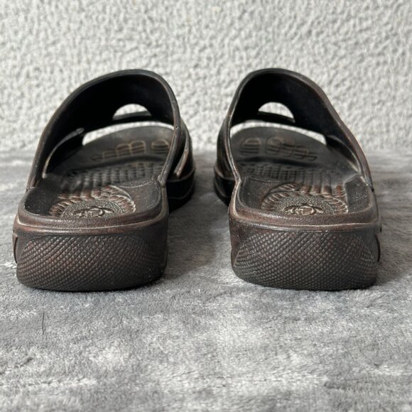 Vintage Pali Hawaii Jandals Sandals Women’s XL 9-10 Brown‎ Made in Taiwan Boho - Picture 8 of 12